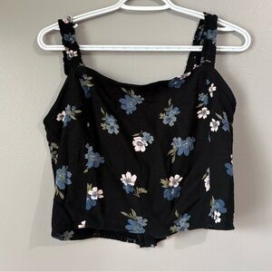 Saltwater Luxe Zipper Back Floral Crop Top